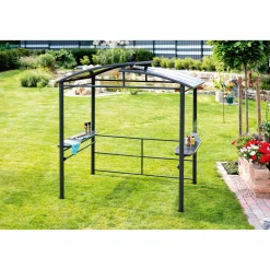 Grillpavillon Portland 240 x 230 x 150 cm anthrazit ^ Haveson Outlet