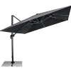 LED-Ampelschirm Cremona 300 x 300 cm anthrazit ^ Haveson