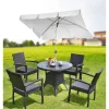 Marktschirm Udine silber-grau 210 x 140 cm ^ Haveson Best