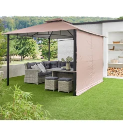 Pavillon cappuccinofarben 330 x 330 cm ^ Haveson Online