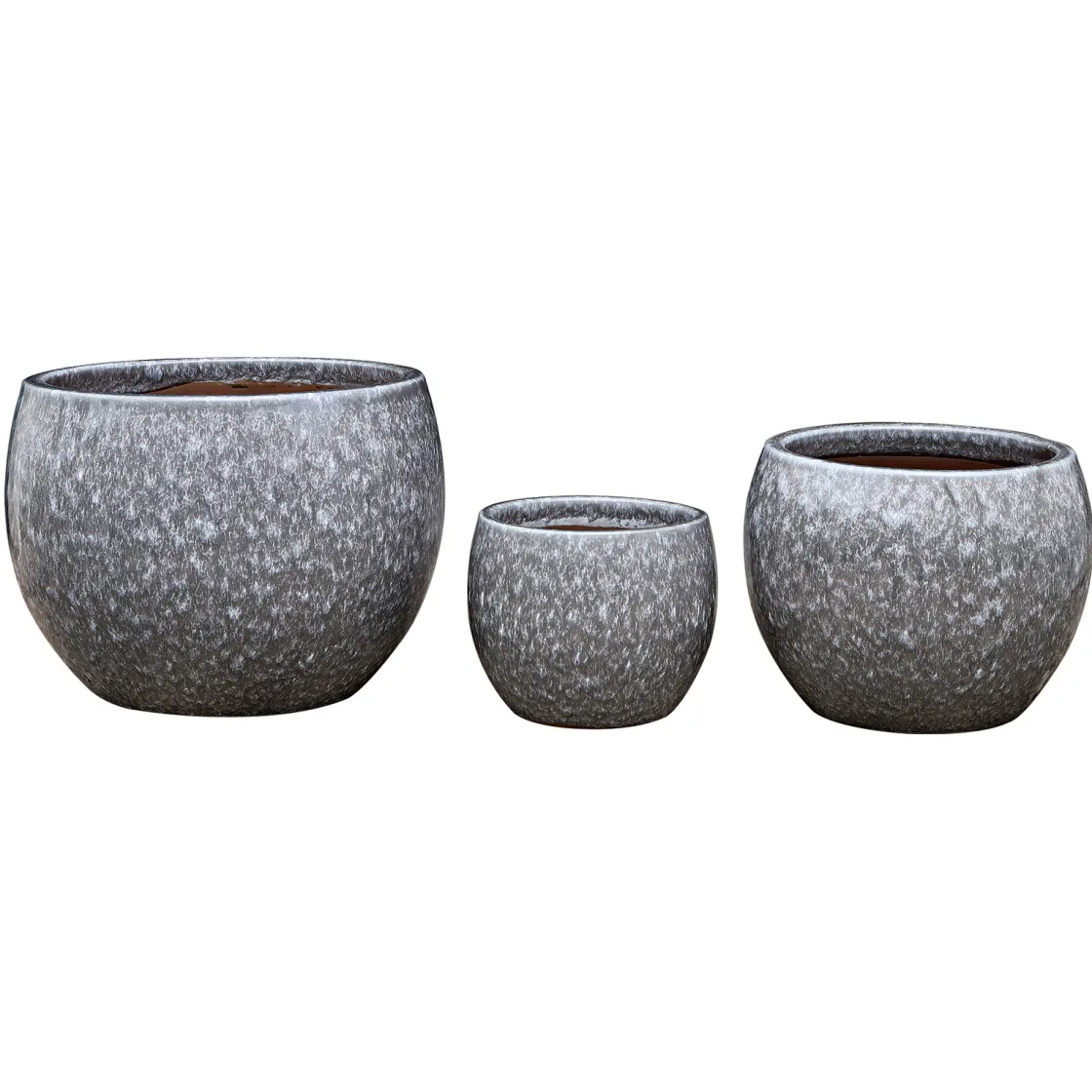 Pflanztopf Glasierter Stein LxBxH 21 x 21 x 17 cm ^ Haveson Discount