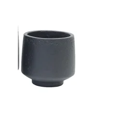 Pflanztopf PORES anthrazit 23 x 23 x 21 cm ^ Haveson Sale