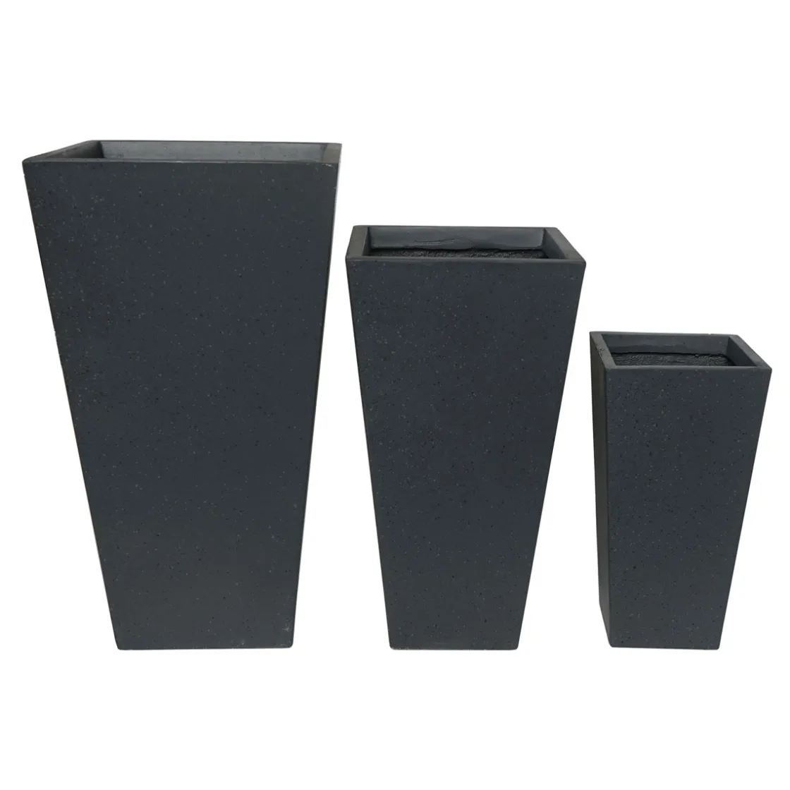 Pflanztopf Terrazzo konisch-eckig 42 x 42 x 75 cm ^ Haveson
