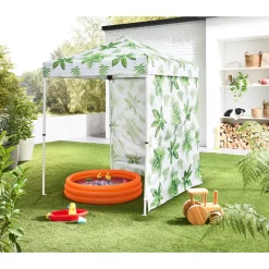Push-Up Mini-Faltpavillon PALM LEAF 150 x 150 cm ^ Haveson