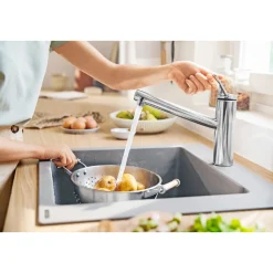 HG SP-Armatur Zesis M33,chrom,Keramik-Mischsystem,schwenkbar,Niederdruck ^ Hansgrohe New