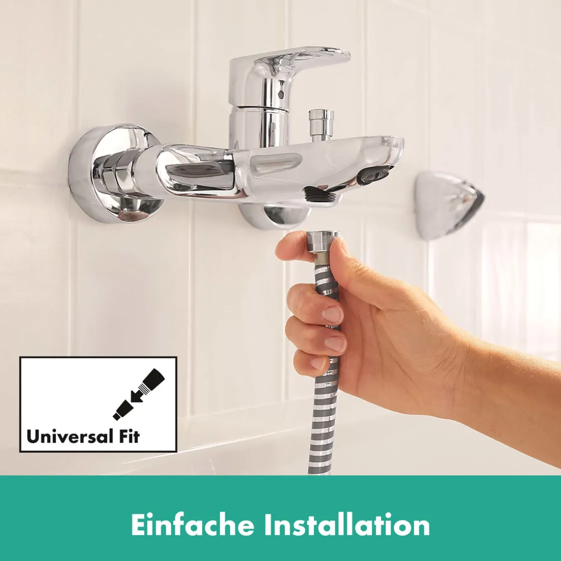 HG Wannenarmatur Rebris S,chrom,mitKeramik-Mischsystem,1/2" Brauseanschluss ^ Hansgrohe Outlet