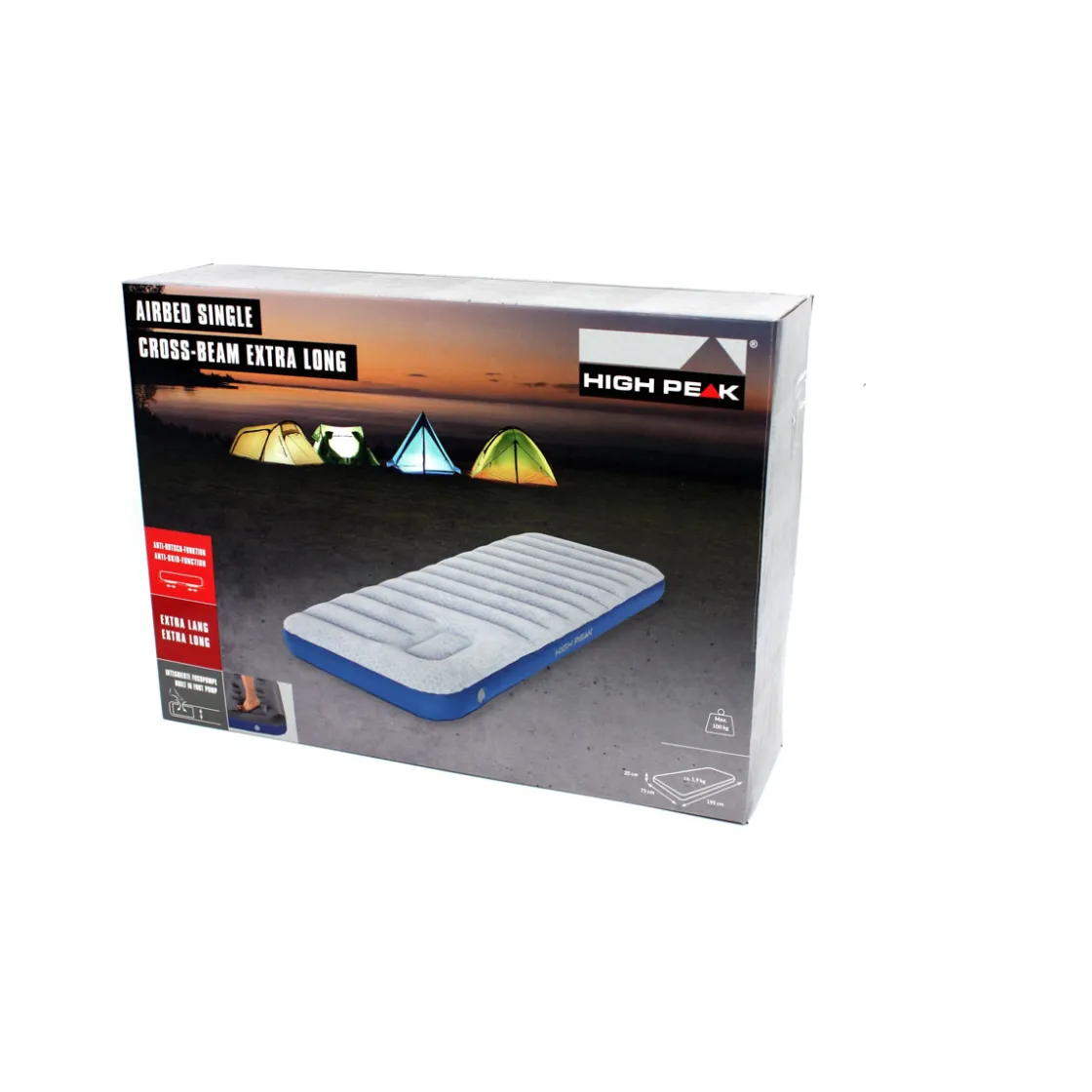 Luftbett Cross Beam Single Extra Long ^ High Peak Clearance