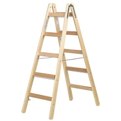 Holz-Doppelsprossenleiter 2x5 ^ Krause Hot