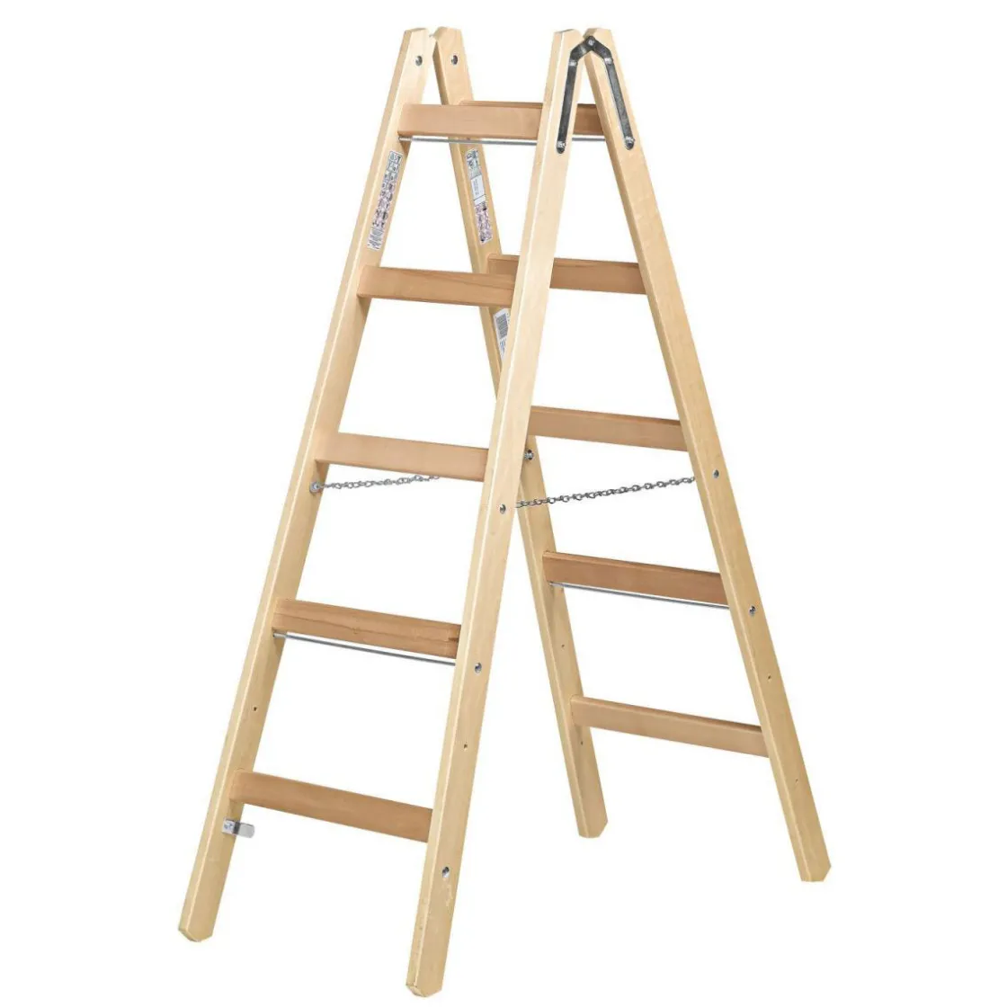 Holz-Doppelsprossenleiter 2x5 ^ Krause Hot
