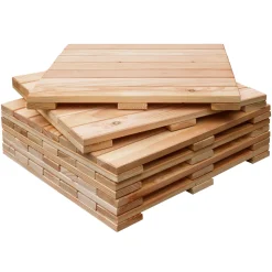 Holzfliese Lärche 50x50 cm aus 18 mmstarken Leisten ^ Discount