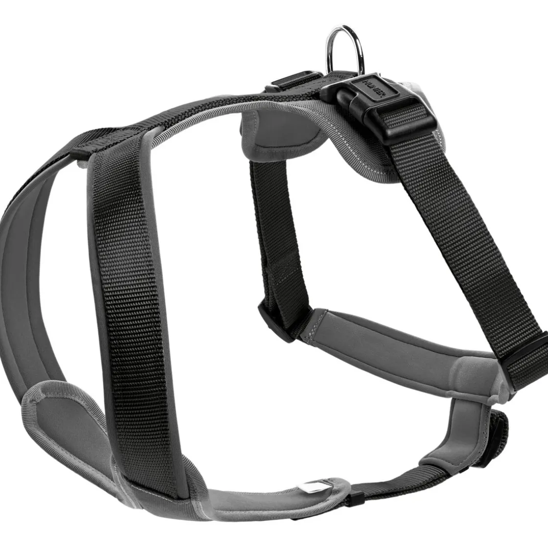 Hundegeschirr Neopren schwarz-grau Größe XS ^ Hunter