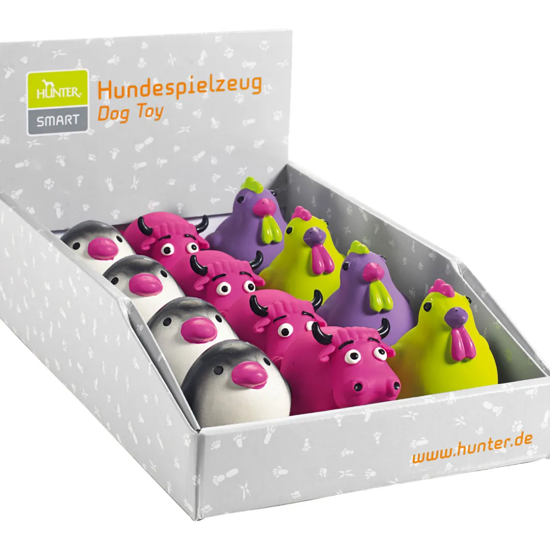 Hundespielzeug Crazy Farm farblich sortiert 8 cm ^ Hunter Discount