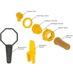 Hygieneventil mit Latexsauger gelb ^ Clearance