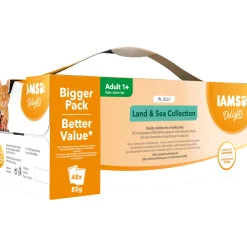 IAMS Nassfutter Delights Erwachsen Mix in Gelee 48 x 85 g ^ Discount