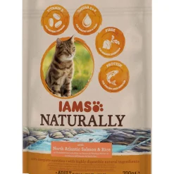 Trockenfutter Naturally Katze Erwachsen Lachs 700 g ^ iams Hot