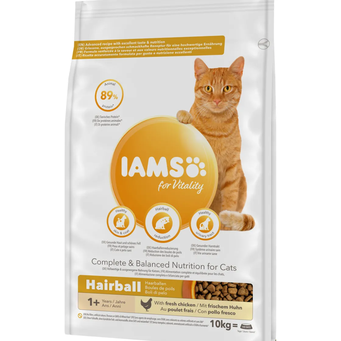 IAMS Trockenfutter Vital Katze Haarballen Huhn 10 kg ^ Best
