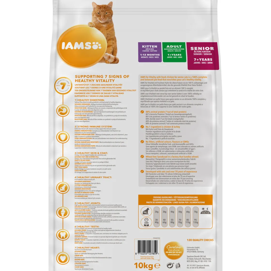 IAMS Trockenfutter Vital Katze Senior Huhn 10 kg ^