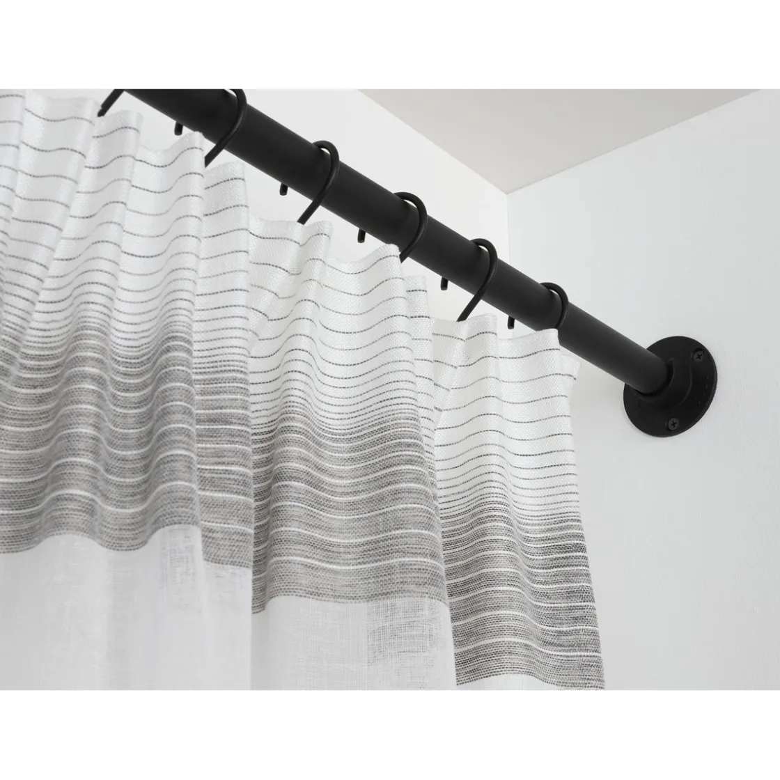 Ind. Home Stange schwarz 1,60m ^ Gardinia