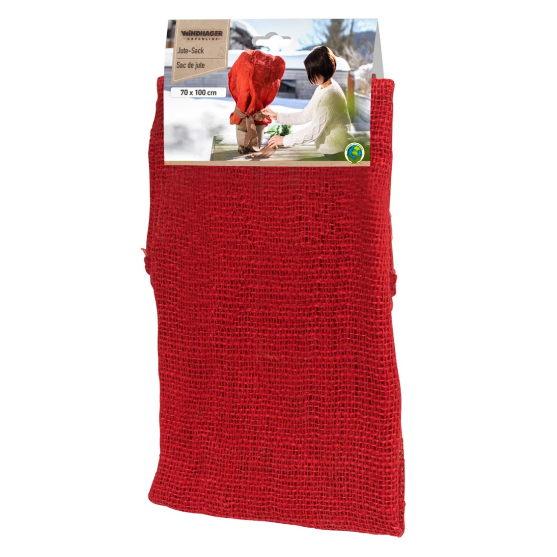 Jute-Sack 70x100 cm, rot ^ Windhager Best