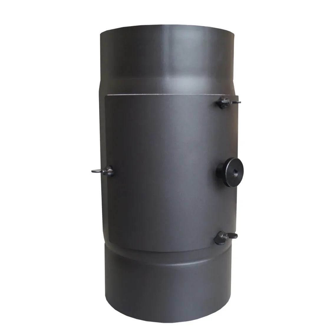 Kaminfilter - KaminFILTERKat, Ø 150 mm, mit Revisionstür, Farbe: Dunkelgrau ^ Hot