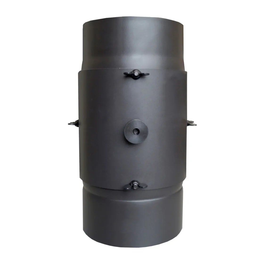 Kaminfilter - KaminFILTERKat, Ø 150 mm, mit Revisionstür, Farbe: Dunkelgrau ^ Hot