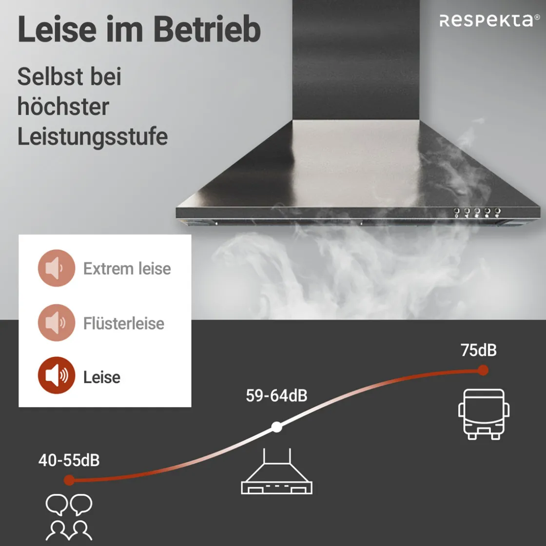 Kaminhaube Edelstahl CH22058IXB60 CM ^ Respekta Clearance