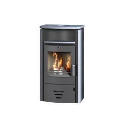 Kaminofen Stockholm 4.0 6,5kW GranitAnschl. oben 150mm ^ Clearance