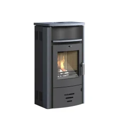 Kaminofen Stockholm 4.0 6,5kW GranitAnschl. oben 150mm ^ Clearance