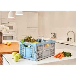 Klappbox Lea nordic blue 48,5 x 35 x 23,5 cm ^ keeeper New
