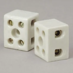 Keramikklemmen 2-polig VDE weiß 2,5-4 mm 2 Stück ^ New
