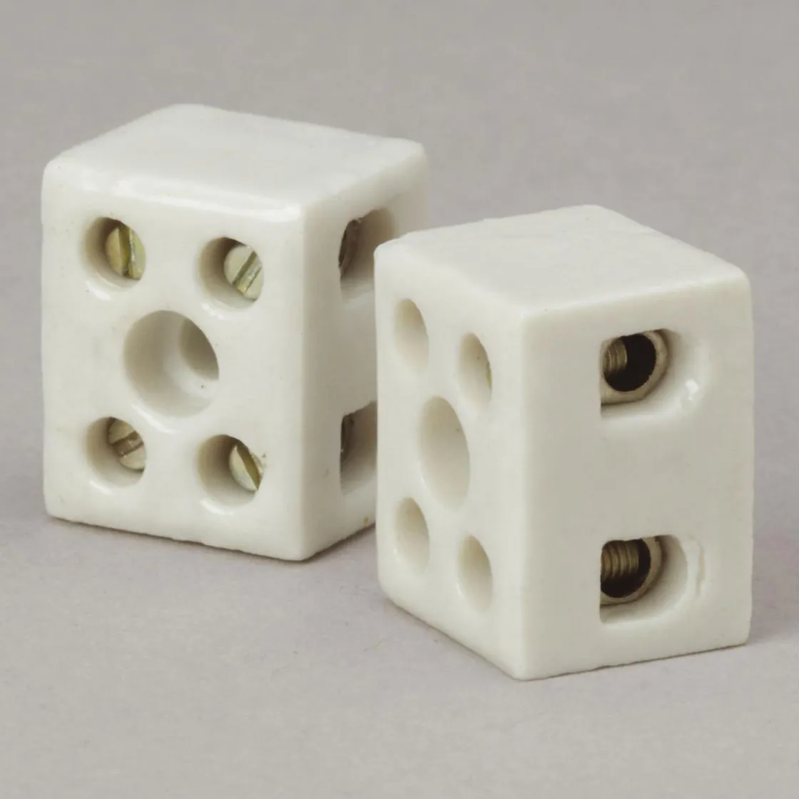 Keramikklemmen 2-polig VDE weiß 2,5-4 mm 2 Stück ^ New