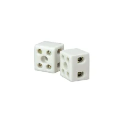 Keramikklemmen 2-polig VDE weiß 2,5-4 mm 2 Stück ^ New