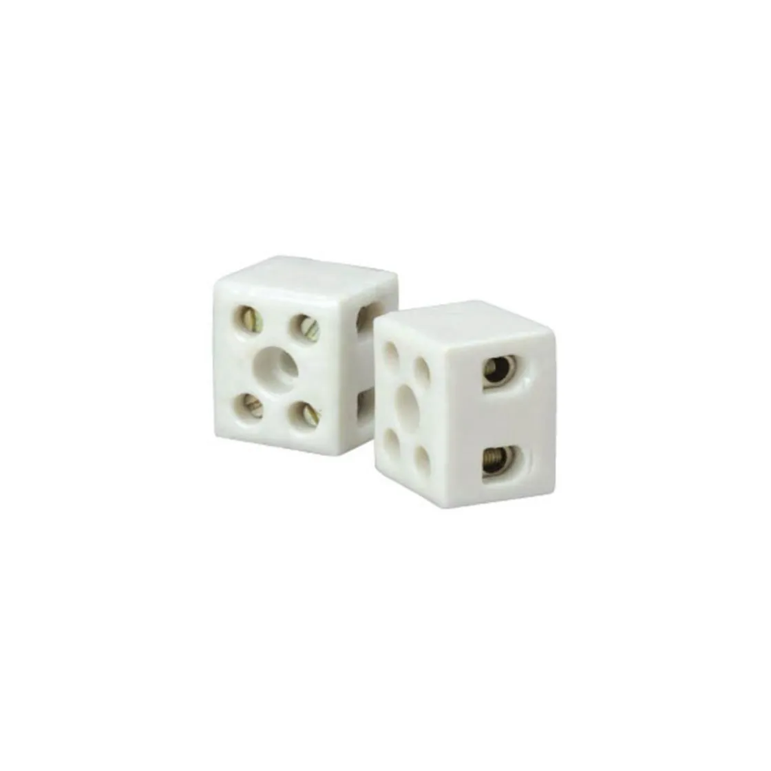 Keramikklemmen 2-polig VDE weiß 2,5-4 mm 2 Stück ^ New