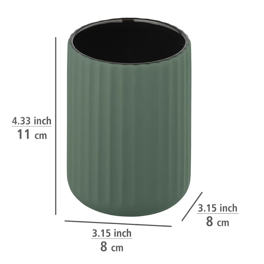 Keramik Zahnputzbecher Mod. Bellunogruen ^ Wenko New