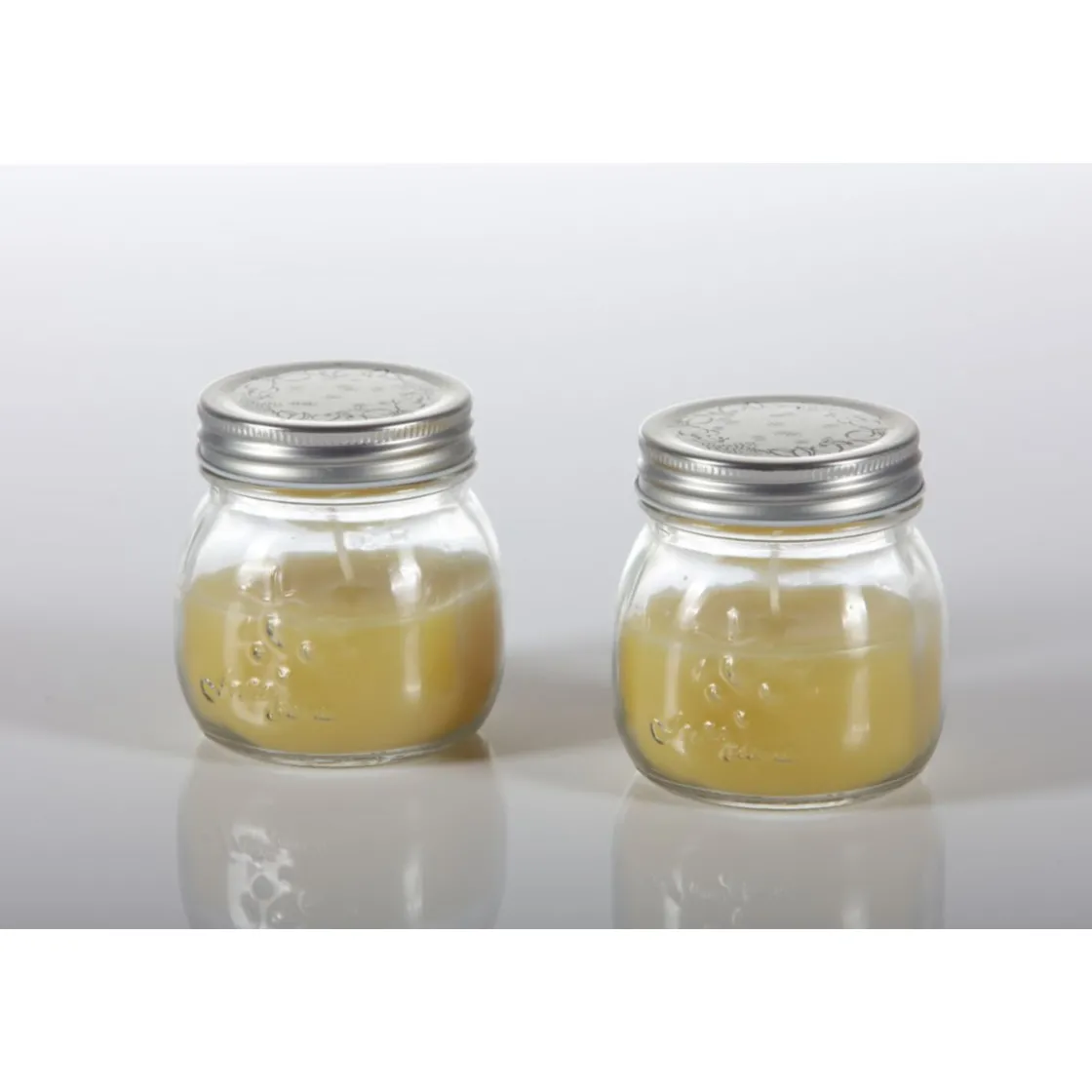 Kerze Potty im Glas 8x9 cm ^ Discount