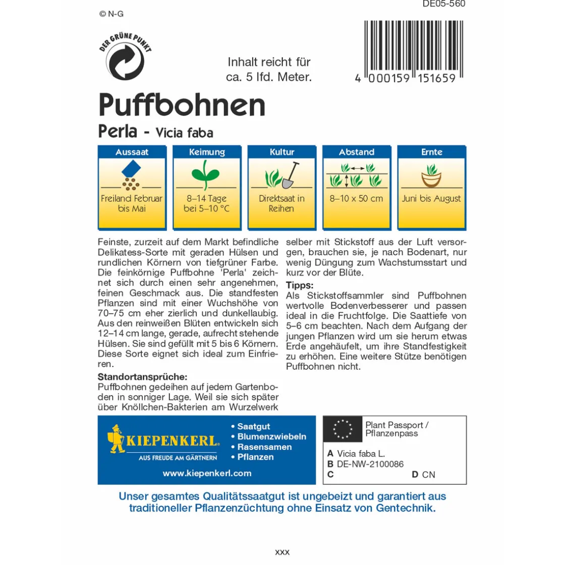 Puffbohne Perla ^ Kiepenkerl Sale