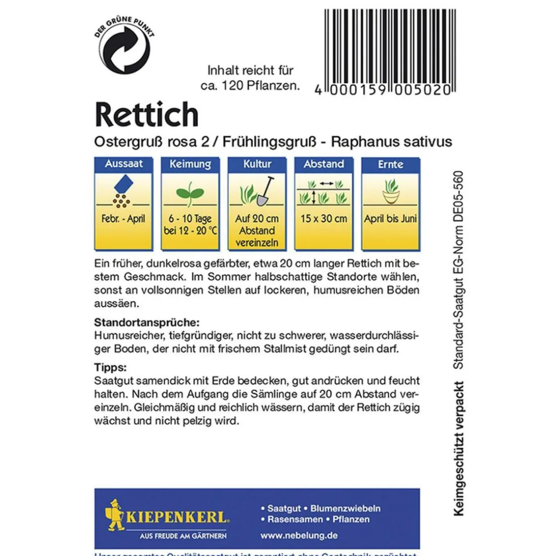 Rettich Frühlingsgruß ^ Kiepenkerl Sale