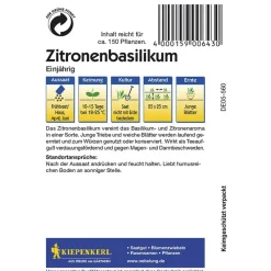 Zitronenbasilikum einjährig ^ Kiepenkerl Outlet