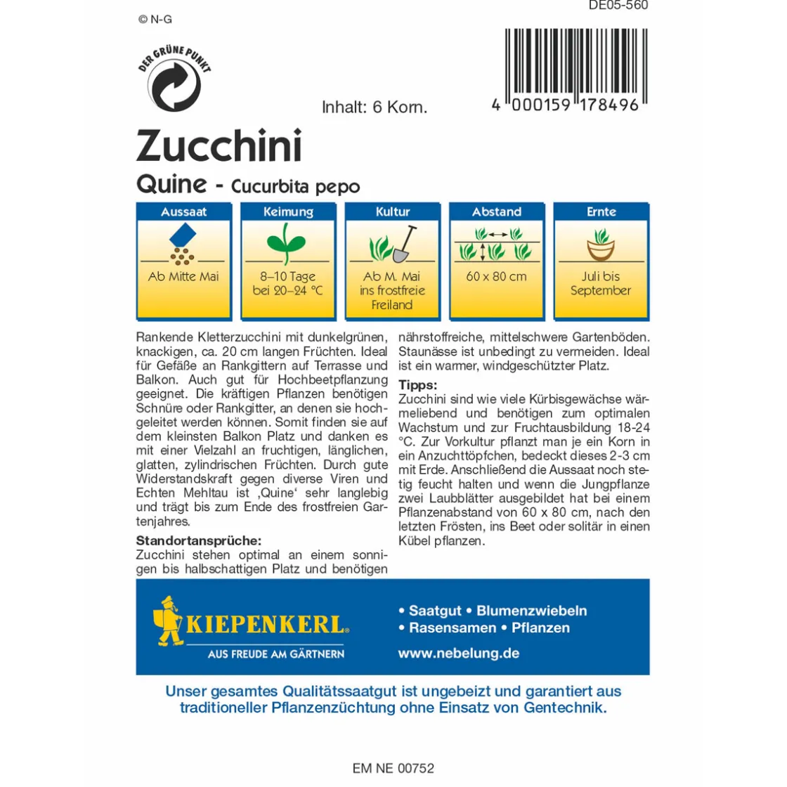 Zucchini Quine ^ Kiepenkerl Sale