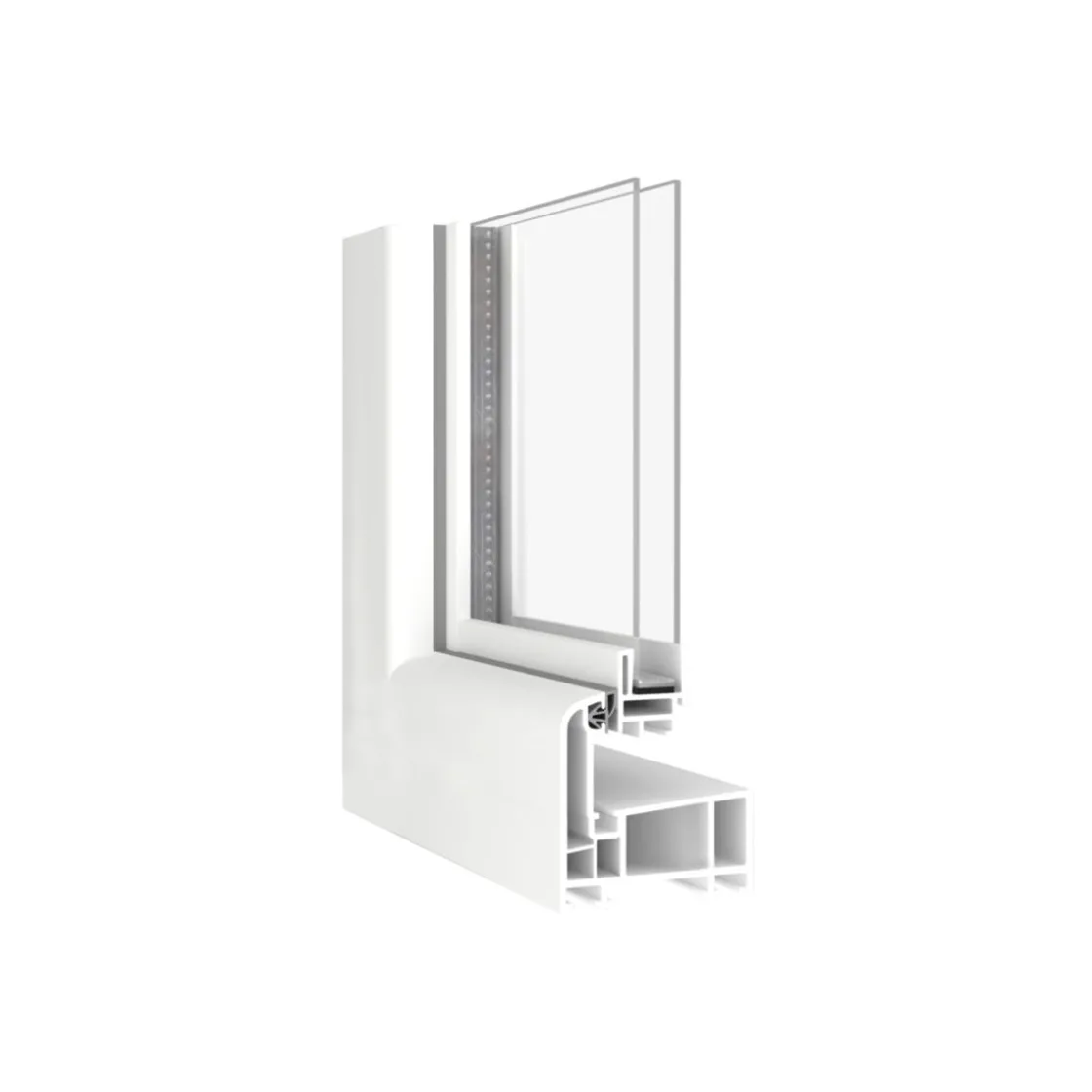 Kippfenster Q59 600 x 400 mm ISO Glas weiss ^ Best