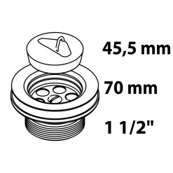 Ablaufventil ECO-SAVE KS grau 1 1/2" AG x Durchmesser 70 mm ^ Kirchhoff Sale