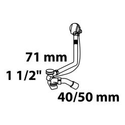 Wannen-Ab- und Überlaufgarnitur ECO-SAVE KS 1 1/2" ^ Kirchhoff Sale