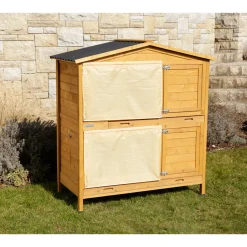 Kleintierstall Appartment Pro 118 x 130 x 61 cm braun ^ New