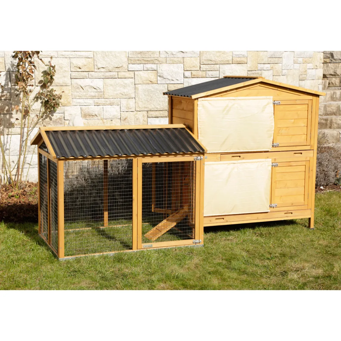 Kleintierstall Appartment Pro 118 x 130 x 61 cm braun ^ New