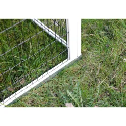 Kleintierstall Lucky 115 x 100 x 65 cm weiß-braun ^ Sale