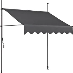 Klemmmarkise x120x cm grau ^ Durabil Clearance