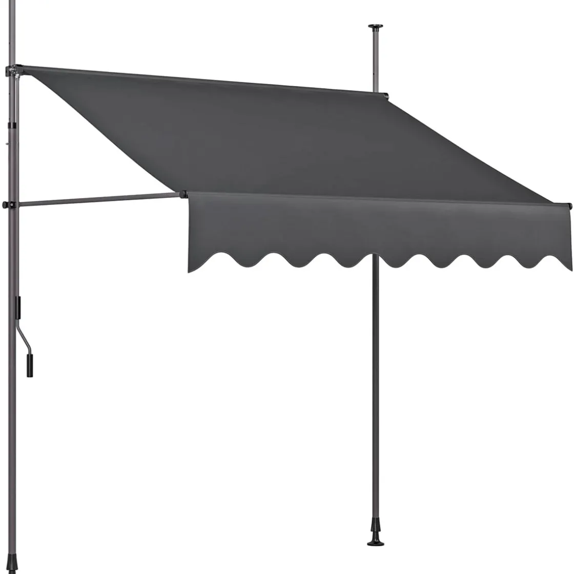Klemmmarkise x120x cm grau ^ Durabil Clearance