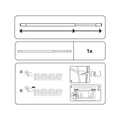 Klemmvitrage 10/12 45-75 silber ^ Gardinia Outlet