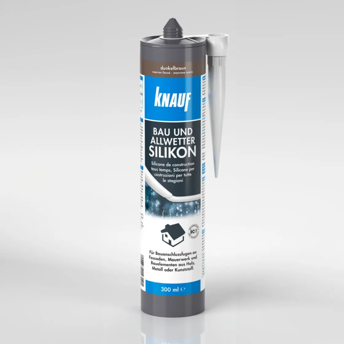 Bau u. Allwetter Silikon dunkelbraun 300ml ^ Knauf Hot