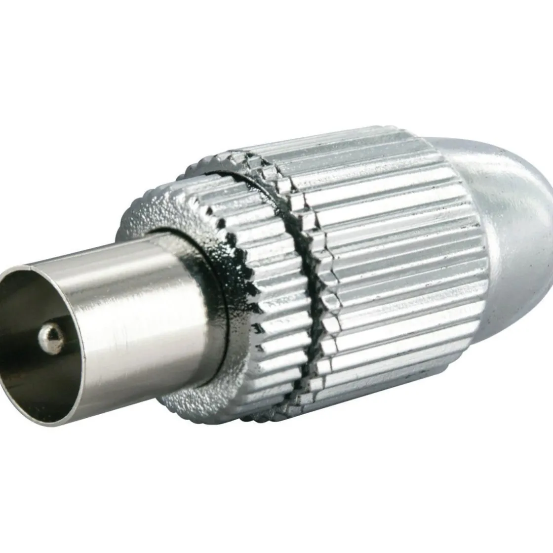 Koax-Stecker HQ 1Stück silber ^ Schwaiger Best